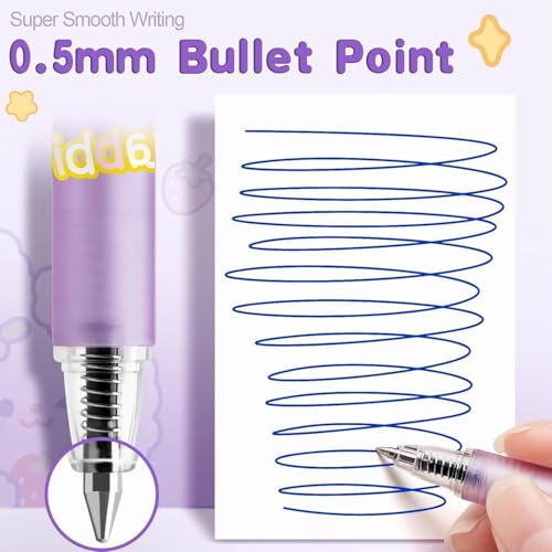 Image of Erasable Gel Pen, Space Theme, Blue Ink, 0.5mm Fine Tip, Comfort Grip, for School and Office, Pack of 12 (Space)