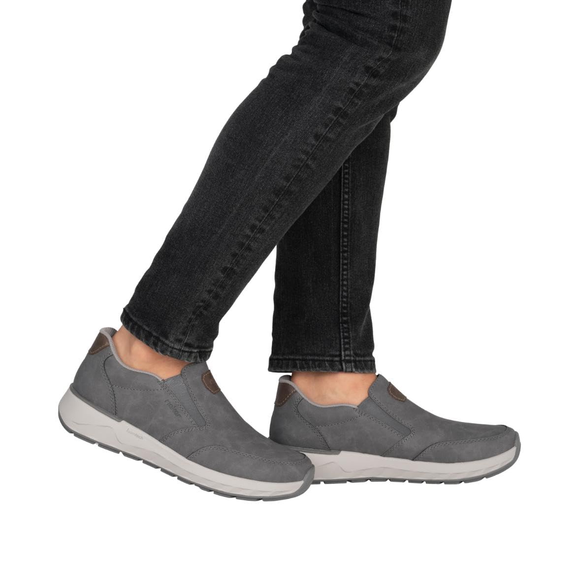 Rieker 11550-45 Herren Slipper Synthetik grau grau