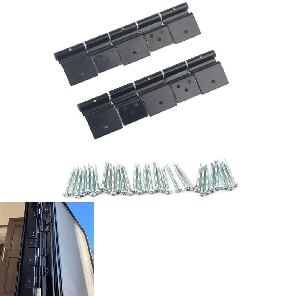 Charnière à friction en aluminium noir pour porte de camping-car et remorque