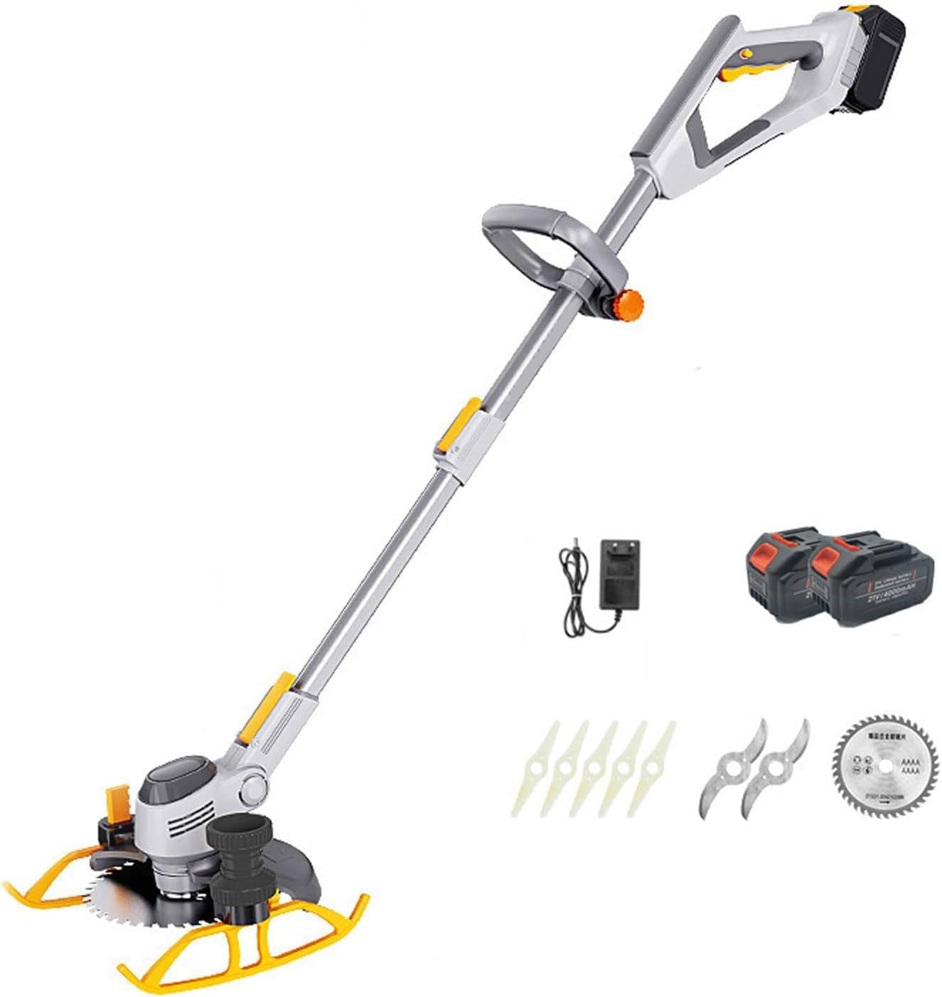 Desbrozadora Eléctrica 11000rpm Jardín 21A | Motor de cobre de alta velocidad para cortar hierba y maleza sin gasolina, humo ni cable