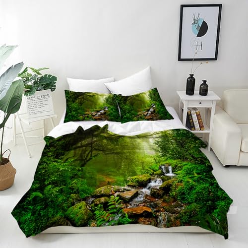 ANHOPE Dschungel Bettwäsche Set 2 Teilig Natur Tropisch Regenwald Wald...