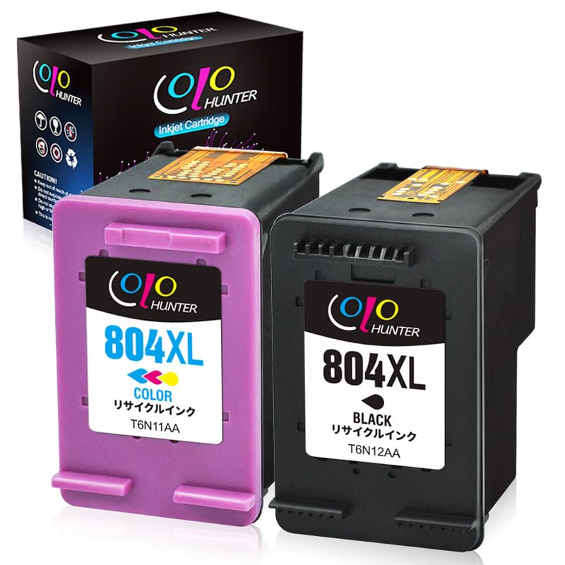 Amazon.co.jp: 【Colohunter】HP 804XL (BK+Color) 再生インク HP 804