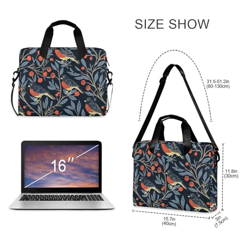 Maletín bandolera para laptop 15.6 pulg azul oscuro miniatura 5