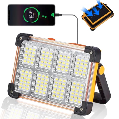 120W Solar Rechargeable Work Light, 144 LED 10000LM...