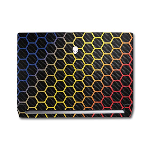 Image of MightySkins Carbon Fiber Skin Compatible with Alienware M17 R5 (2022) Full Wrap Kit - Primary Honeycomb | Protective, Durable Textured Carbon Fiber Finish | Easy to Apply | Made in The USA