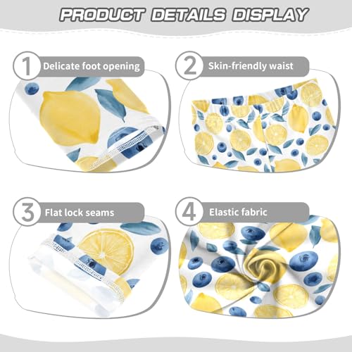 senya Girls Printed Leggings Yoga Pants Lemon Blueberry Pattern for Kids in 4t to 10 Years, 4T3