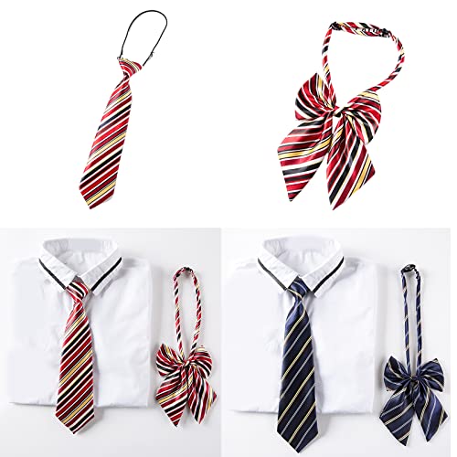 Cyni Pre-tied Ties For Boy Neckties Bow Tie For Kid Pre-tied Necktie For Kid Striped Tie Uniform Tie For School Graduation Boy Nec2
