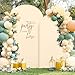 Wedding Arch Cover,Set of 3 (7.2ft+6.6ft+6ft) Double Color Cover Spandex Fitted Arch Stand for Birthday Party Baby Shower Wedding Stand Decoration (White+Beige)