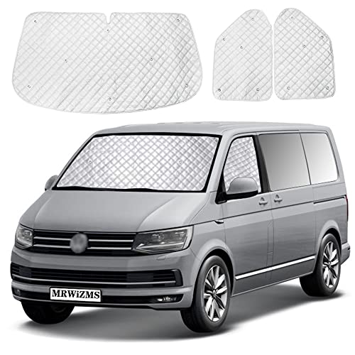 Termicos para Furgonetas VW T5 T6, Parasoles termicos para Furgonetas, Parasol de Aluminio Premium no Tejido con protección UV, Parabrisas de VW Mejorado (VW T5) Cover