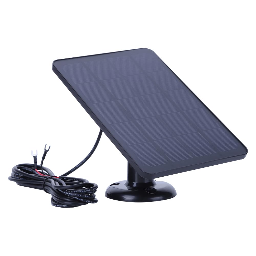 Panel de carga solar de 4 W, 5 V, impermeable, cargador de batería solar de 360°, soporte ajustable con cable de carga de 9.8 pies para timbre de video Ring 4/3/2