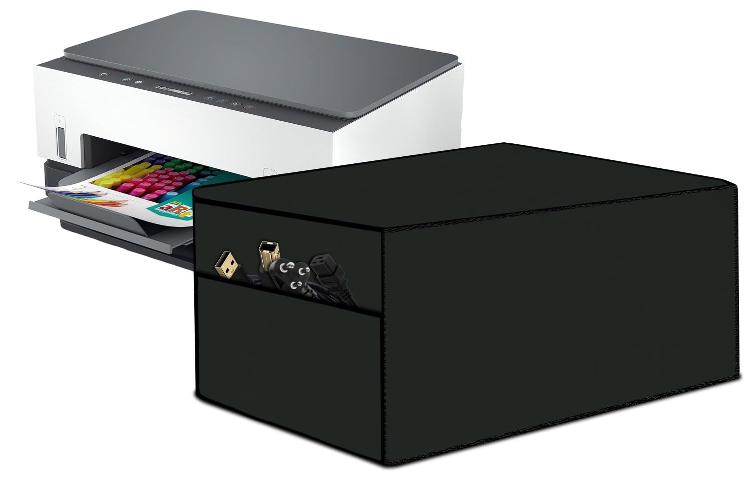 The Furnishing Tree Polyester Waterproof & Dustproof Printer Cover – Compatible with Cost-Effective Epson L4360 Printers, Heavy-Duty military Polyester , Dimensions in DxWxH - ( 36x39x20 CM)-image-26