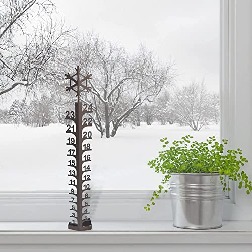 HJuyYuah Snow Gauge, 24" Snowflake Snow Gauge, Snowmobile Snow Gauge, Snow Gauge Measuring Gauge, Christmas Outdoor Snow Gauge Rain Gauge Yard Stake Decoration (Snowflake)
