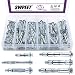 Swpeet 80Pcs Molly Bolt Assortment Kit, Hollow Wall Anchors Perfect for Secure Drywall, Sheetrock and Paneling to Walls or Ceilings - M4×32, M4×60, M5×52, M5×65, M6×52, M6×65 (Assortment Kit)