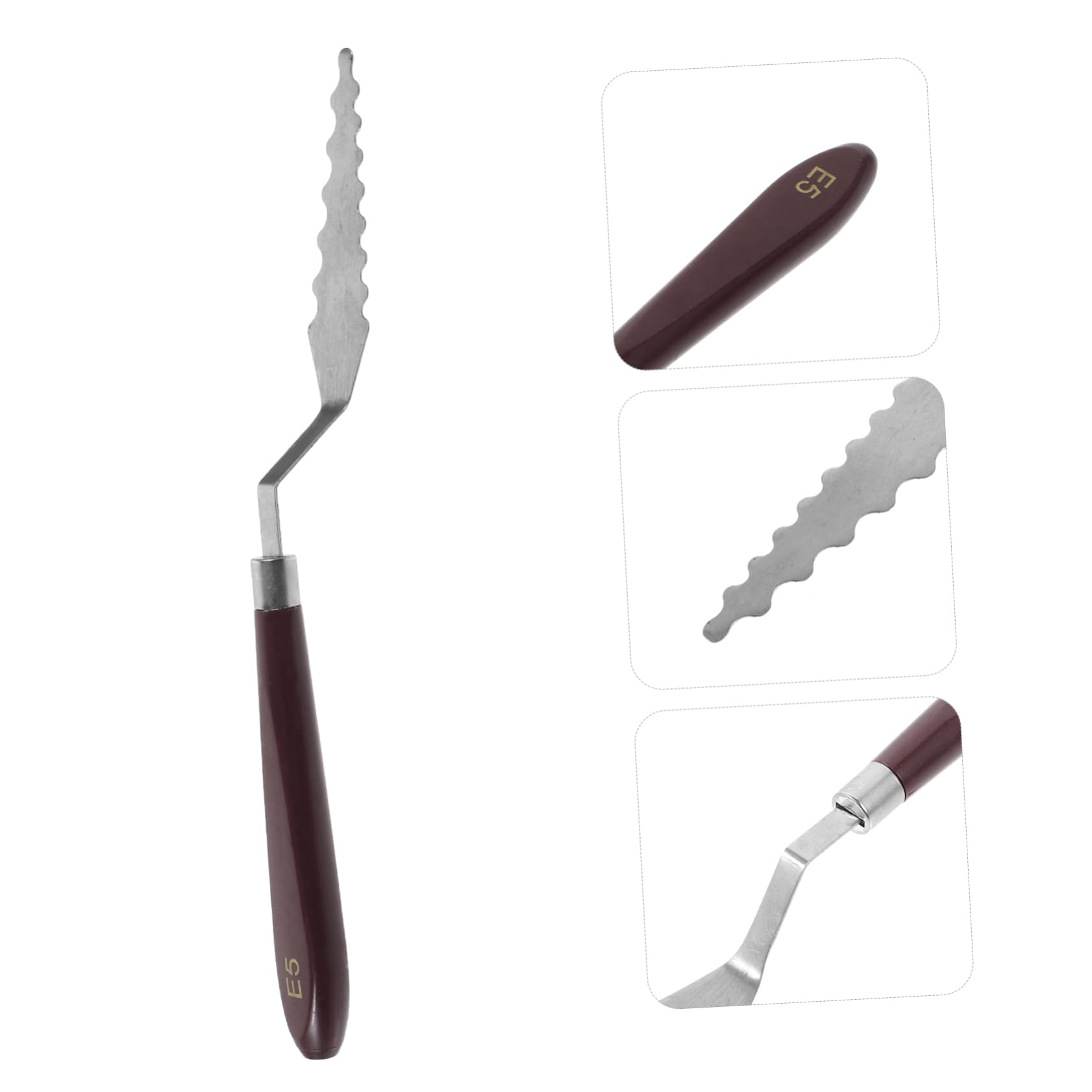 KALLORY Painting Knives Painting Mixing Scraper Stainless Steel Palette Knives Painting Art Spatula with Wood Handle Art Painting Knives Tools for Oil Canvas Acrylic Painting