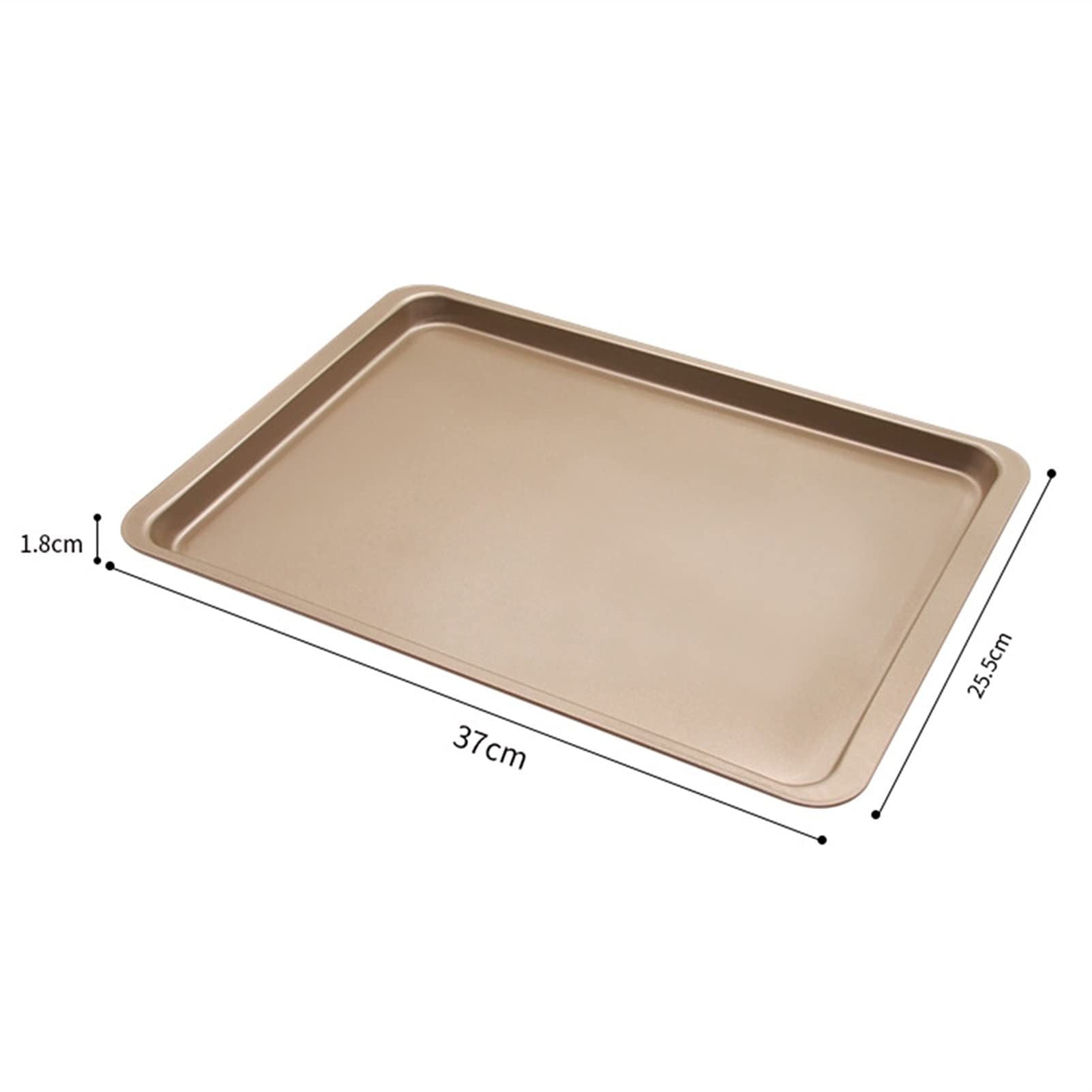 ACiyD 14,5-Zoll-Antihaft-Home-Küche-handgemachtes Backblech-Kohlenstoffstahl-Brot-Kuchen-Plätzchen-Backblech (Color : Golden) (Gold)