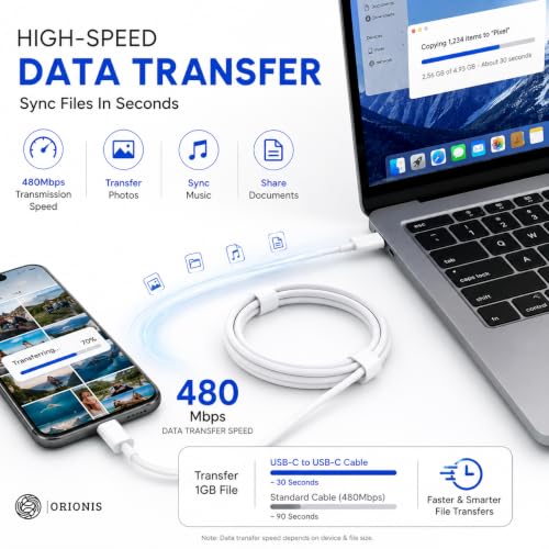 Image of Google 30W USB C to USB C Fast Charging Cable 30W PD, Type C Charger Cable, Compatible with Google Pixel 8 Pro, Pixel 8, Pixel 7 Pro, Pixel 7, Pixel 7A, Pixel 6 Pro, Pixel 6, Pixel 6A, Pixel 5