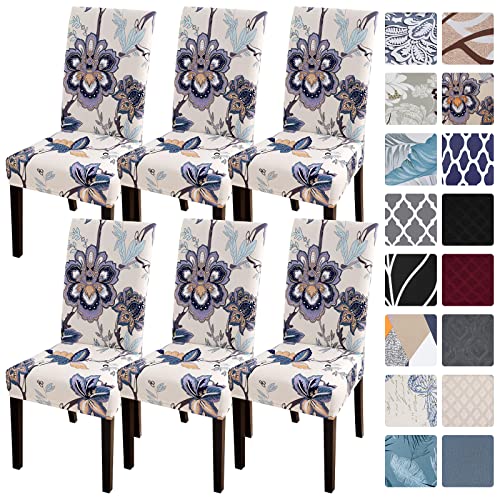 Image of SearchI Fit Stretch Removable Washable Short Dining Chair Covers Slipcover Protector, Spandex Fabric Chair Cover for Dining Room, Hotel, Ceremony