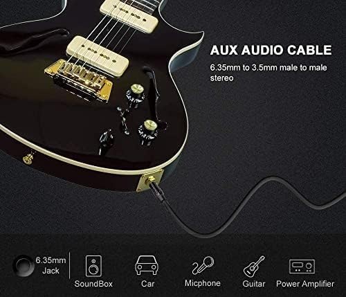 Image of SeCro Guitar Cable 10 Mtr(32.8ft) 6.35mm Mono Male to Male Audio Cable for Elctric Guitar Instrument Cable Mixer, Electric Guitar, Amplifier, Speaker 6.35mm Male Record Line