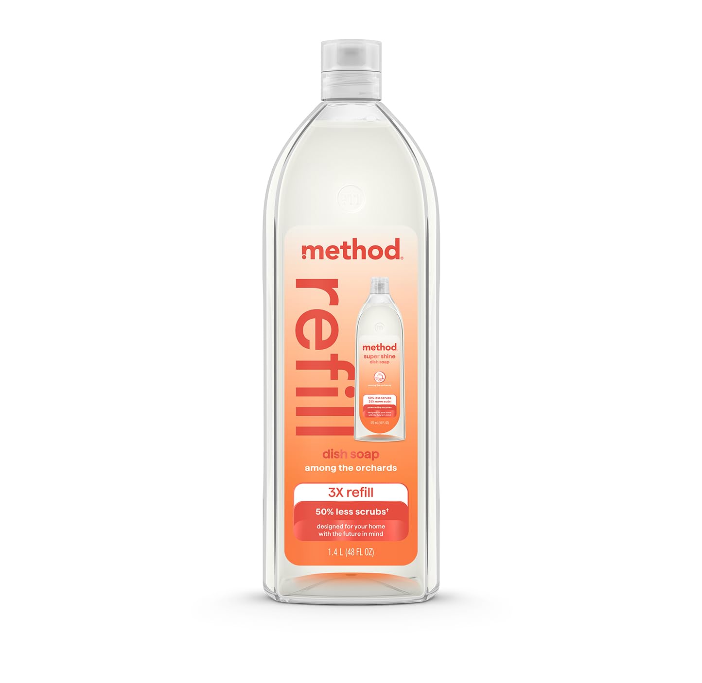 method Super Shine Liquid Dish Soap Refill, Among the Orchards, 48 fl oz