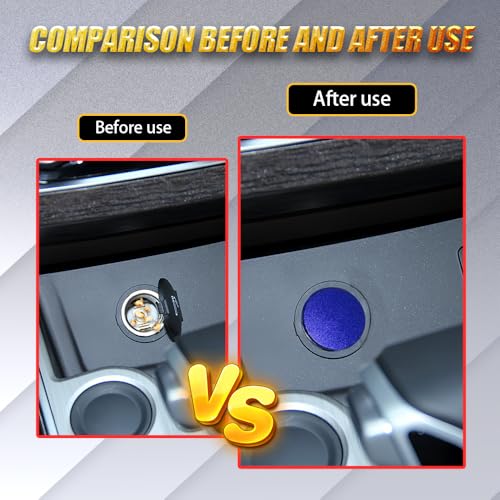 Image of Car Cigarette Lighter Plug Cover, Car Plug Cap, Aluminum Auto Cigarette Lighter Plug Part, Waterproof Dustproof Plug Auto Accessory for Vehicles with Standard 12 Volt Power Source (Blue)