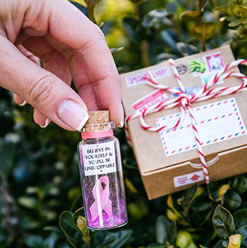 Thoughtful Breast Cancer Support Gift - Uplifting Message in a Bottle for Friends Battling Cancer - Image 2
