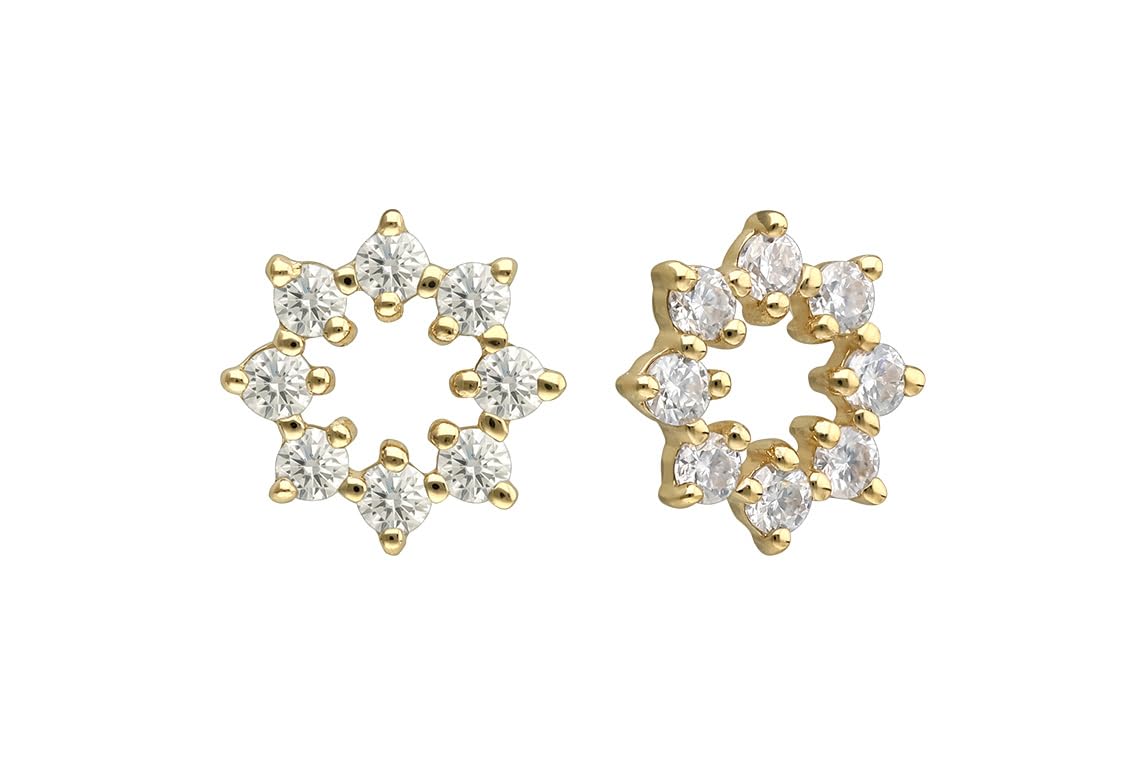PIERCINGLINE 14 Gold Anhänger für Clicker MOISSANIT-KREIS 585er Gold - Goldfarben