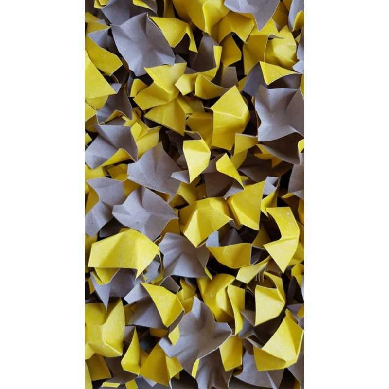 Particules de Calage en Papier Recyclé de Couleur Jaune et Brun