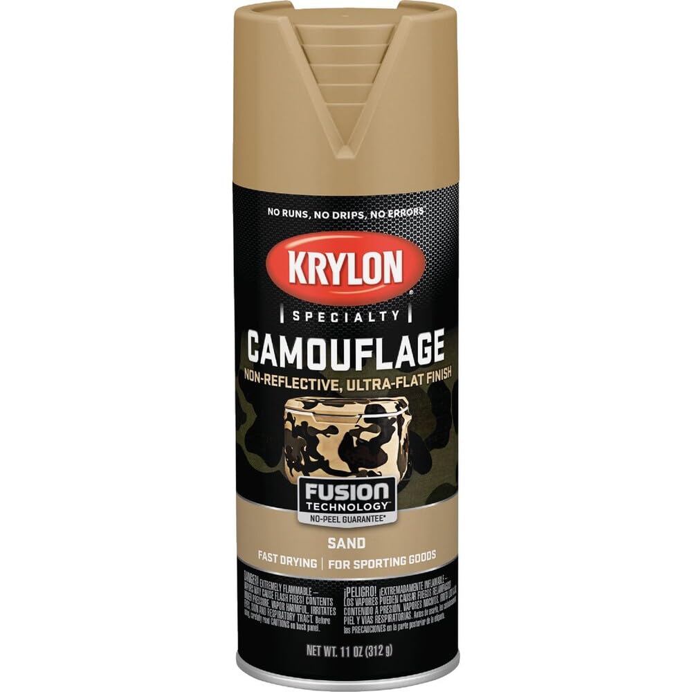 Krylon Camouflage Paint, Ultra Flat, Sand, 11 oz. - K04295000