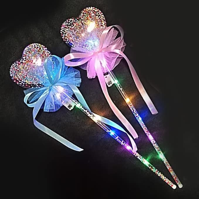 LEYSIN Set of 2 Pcs Led Light Up Flashing Ball Stick Toy Glow in The Dark Magic Wand Stick Party Decor Fun Accessories for Kids Pack of 1 (Heart Shape) (B0BWTGT7RT) Amazon Price History, Amazon Price Tracker