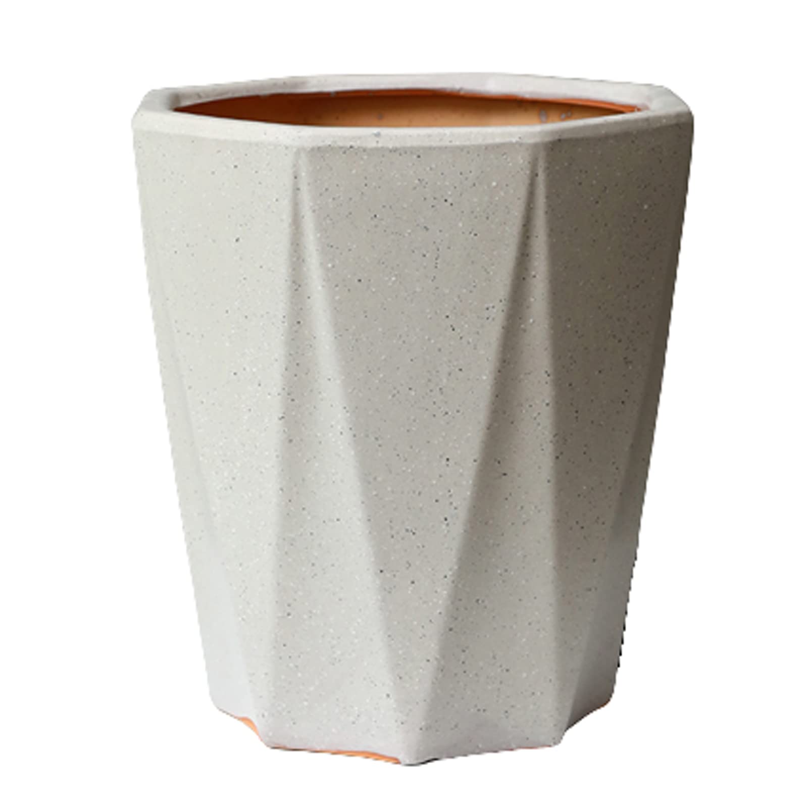 Vasi da Giardino Vasi per Piante in Ceramica, fioriere per vasi da Fiori con Geometria da 8/10/12 Pollici con Foro di drenaggio per la Decorazione Domestica di Giardinaggio Moderno
