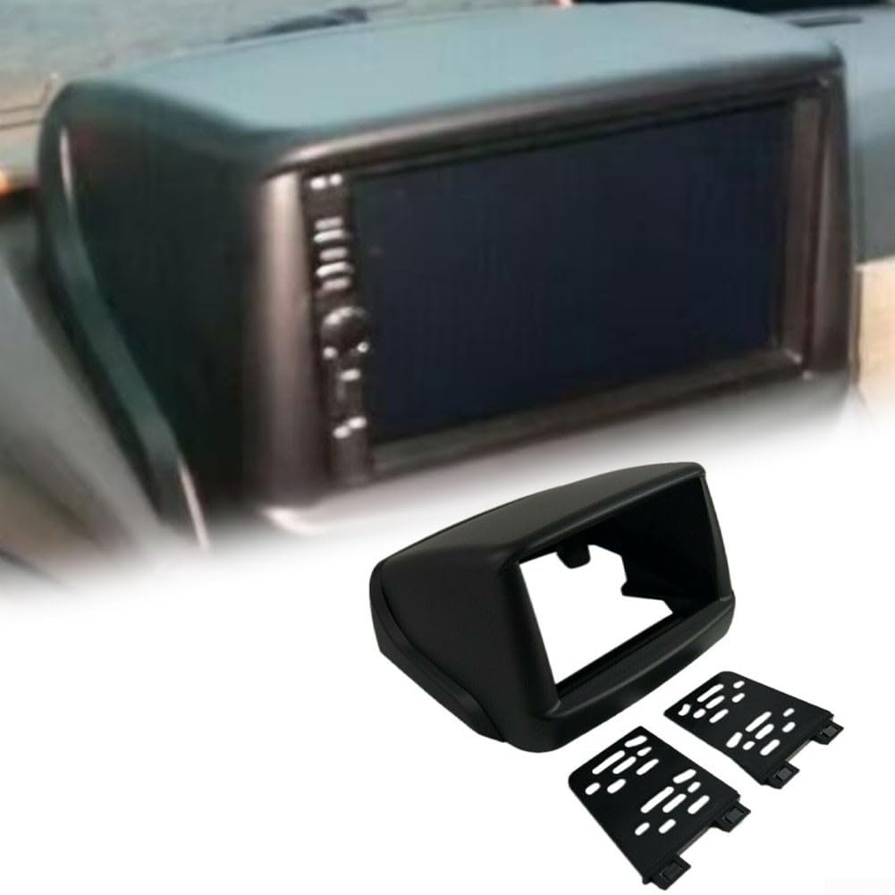 Autoradio 2 DIN con navigazione touchscreen da 7 pollici per Fiat Doblo 2002-2017, pannello interno in plastica nero impianto stereo