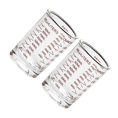 Alipis 2stücke Glas Messbecher Aus Transparentem Glas Für Zuhause Mit Backwaage Zum Messen Von Milch Sojamilch Saft Kaffee Und Anderen Flüssigkeiten