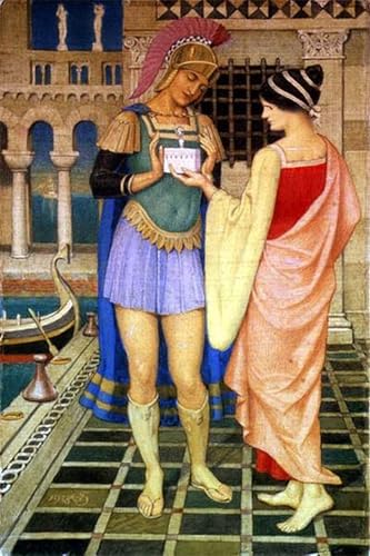 Peinture paysage Edward Southall toile 60x90cm pour mur vide