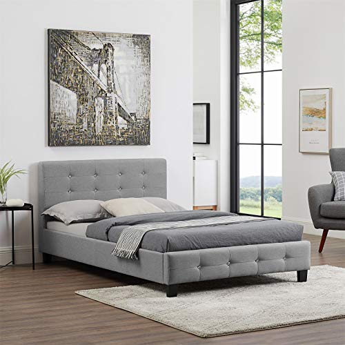 IDIMEX Lit Simple pour Adulte JOLIEN Couchage 120 x 190 cm avec sommier 1 Place et Demi / 1...