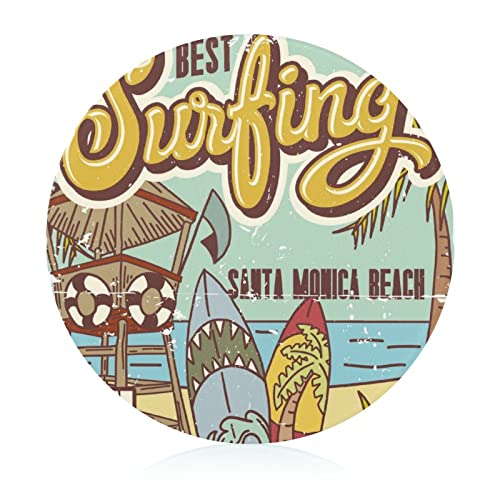 Planche à découper en verre trempé de 20 cm design surf antidérapante