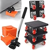 Möbelrollen-Set, 4 Stück, 400 kg Tragkraft, 360° drehbar, für schwere Möbel (9 Stück)