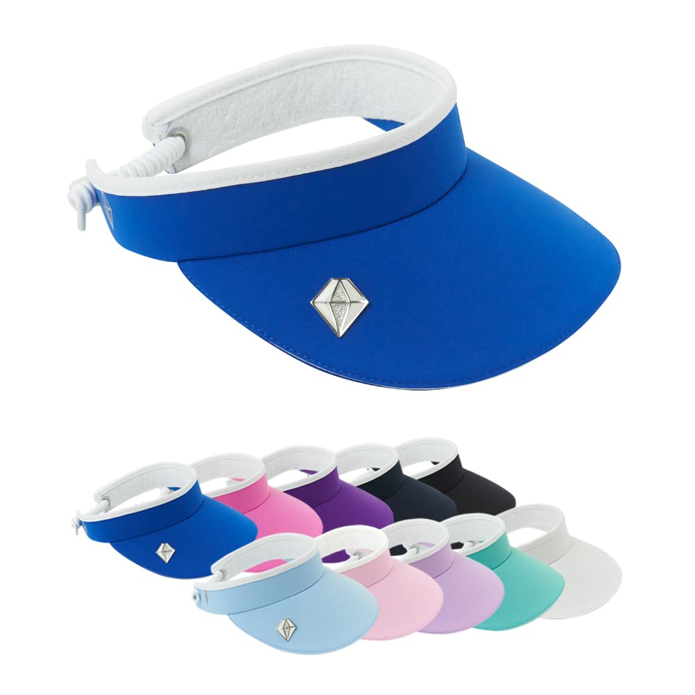 Pure Golf Ladies Cable Adjusted Golf Visor in Royal Blue