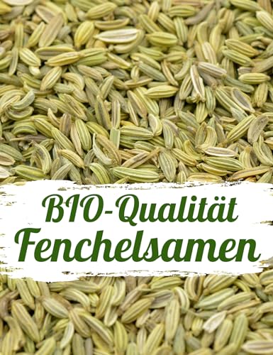 BIO Fenchelsamen 200g Fenchel Gewürz Fenchelsaat Fennel Seeds ganz | BIO-Qualität | Teegewürz Kräutertee Fencheltee | OmVeda Gewürze | Für Küche und Tee
