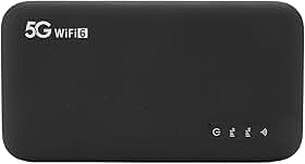 Asixxsix Hotspot Móvel 5G, Roteador Portátil WiFi 6 Com Slot para Cartão SIM e Bateria de 6100mAh, Suporte para 16 Dispositivos Hotspot WiFi para Viagens Internacionais, Viagens