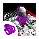 BESULEN Car Gear Shift Knob Cover, Fashionable Sweater & Hooded Shirt Design, Cute Automotive Interior Accessories, Universal fit Car Shift Gear Knob Decor Cover (Purple)