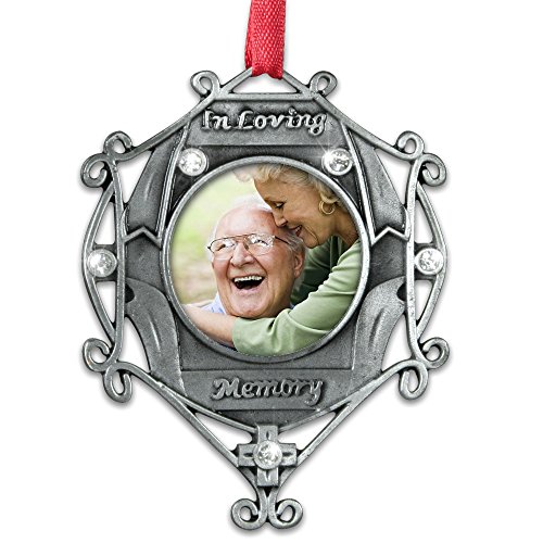 BANBERRY DESIGNS Memorial Photo Ornament - in Loving Memory Ornament - Bereavement Photo Ornament - Sympathy Gift - Condolence Gifts - Loss of a Family Member