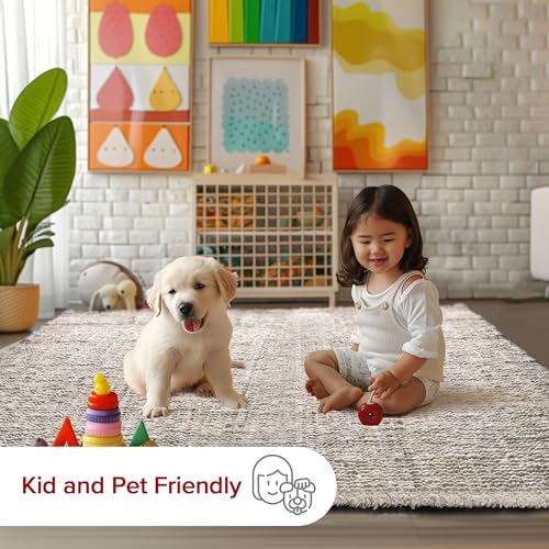 nuLOOM Ashli Solid Farmhouse Jute Area Rug, 11'6" x 14'6", Off-White - Image 6