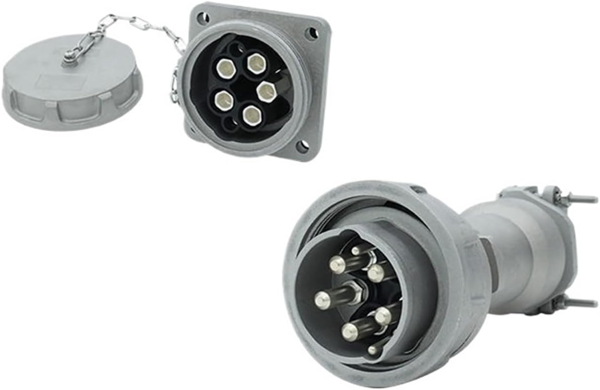 5-pin high Current Industrial Plug and Socket 250A Industrial Plug + Concealed Socket Non-Explosion-Proof Wire Aviation Connector IP67(Formal wear)