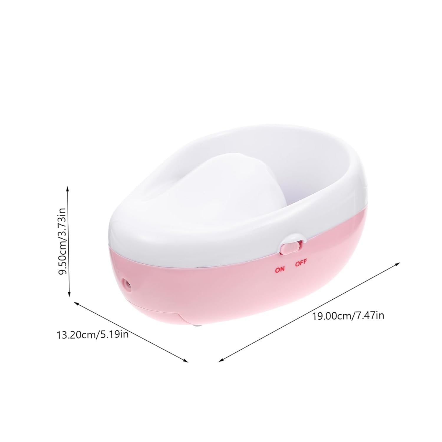 MERRYHAPY Electric Nail Art Soak Bowl for Manicure Care Ac Battery Nail Treatment Tool for Home Salon Use Pink Material Gel Remover Compatible