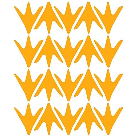 LiteMark 2 Inch Golden Yellow Chicken Feet Decal Stickers Floors Walls - Pack of 60 Cover