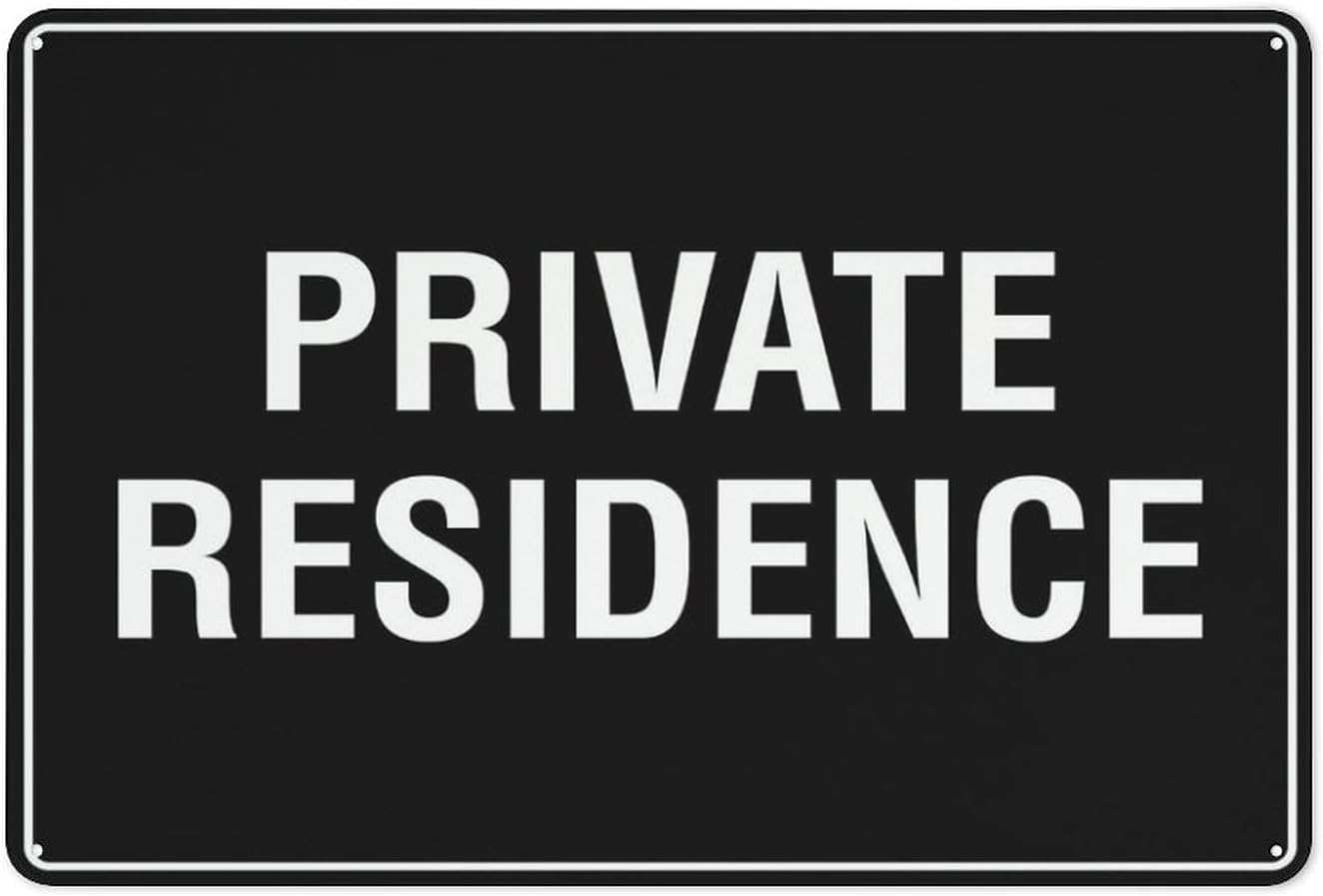 Amazon.com: Private Residence Sign 12 X 8 Inches Aluminum Sign ...