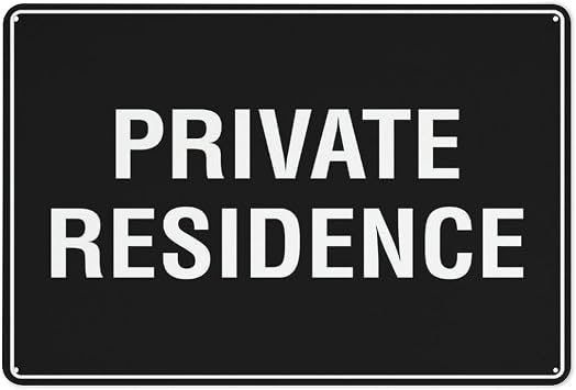 Private Residence Sign 12 X 8 Inches Aluminum Sign Reflective - Uv Protected, Waterproof, Weatherproof And Fade Resistant - 4Pre-Drilled Holes