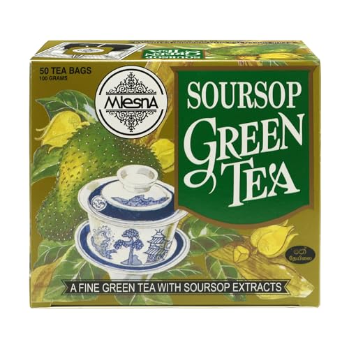 Image of Mlesna Soursop Green Tea 100g | 50 Foil-Wrapped Tea Bags | Pure Ceylon Green Tea | Rich in Antioxidant | Imported from Sri Lanka