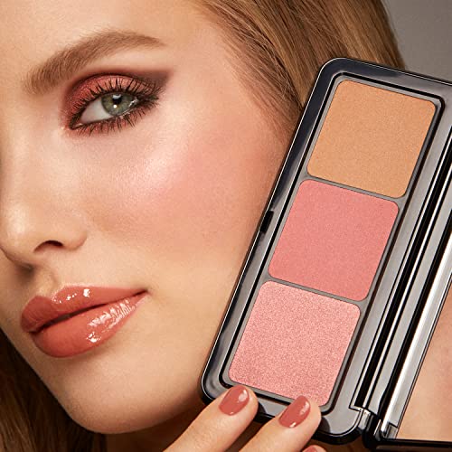 KIKO Milano Multi Finish Trio Blush & Bronzer Palette 01 | Gesichtspalette Mit 1 Bronzer Und 2 Rouges Mit Mattem Und Metallischem Finish