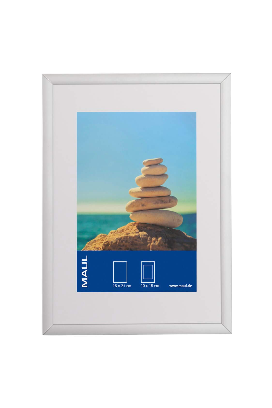 MAUL Picture Frame, Aluminium, Silver, 15 x 21 cm